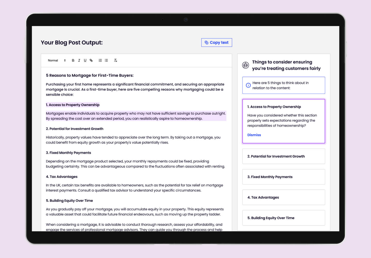 Marketing Genius desktop page